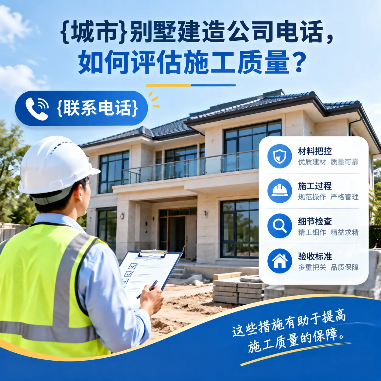 岑巩别墅建造公司电话，如何评估施工质量？